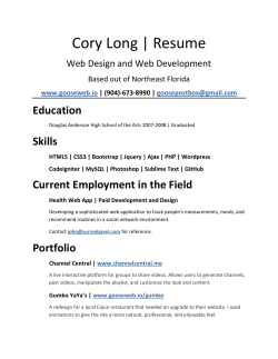 Cory Long | Resume