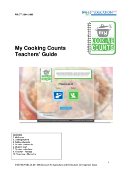 My Cooking Counts User Guide V1