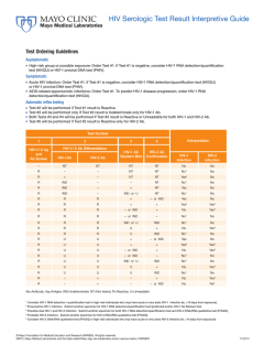 HIV Serologic Interpretive Guide.indd