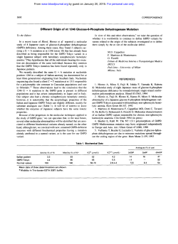 Different Origin of nt 1246 Glucose-6-Phosphate