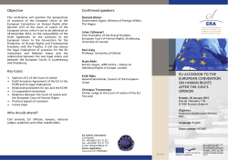 EU ACCESSION TO THE EUROPEAN CONVENTION ON HUMAN
