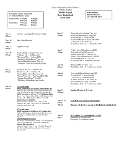 MS Boys Basketball Schedule - Ysleta Independent School District