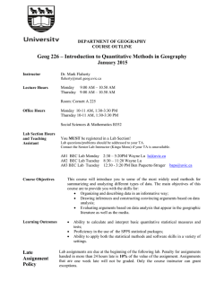 intro to quantitative methods in geography