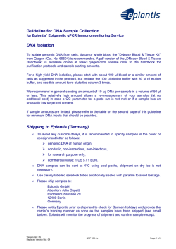 DNA sample preparation for epigenetic qPCR