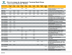 Prix à la rampe de chargement / Terminal Rack Prices