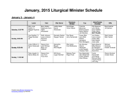 Current Liturgical Ministers schedule
