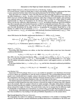 Discussion on the Paper by Cowell, Graversen, Lauritzen and Mortera
