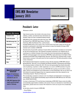 SWE-MN Newsletter January 2015