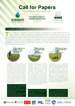 Call for Papers - ICID 2015