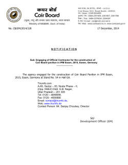 No. CB/EM/2014/3/8 17 December, 2014 NOTIFICATION