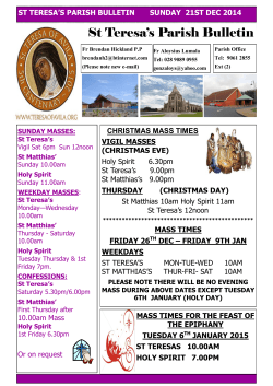 parish-bulletin 21st dec 2014