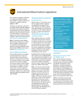 International lithium battery regulations