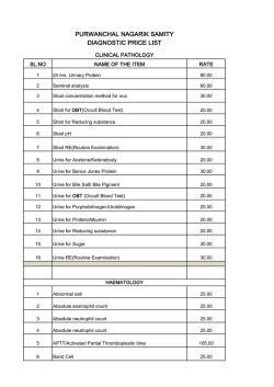 Download Rate Chart for Diagnostic Centre
