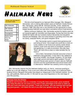 December 19, 2014 - Hallmark Charter School