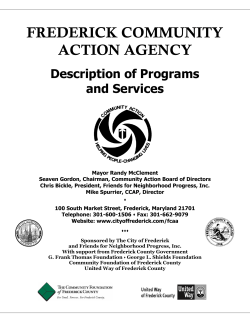 FREDERICK COMMUNITY ACTION AGENCY