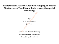 Hydrothermal Alteration Mapping using Landsat 8 data in