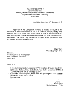N0.202187/2014-AVD ll Government of India Ministry of