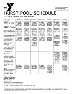 HURST POOL SCHEDULE - The Summit Area YMCA
