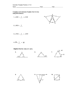 Isosceles Triangle Practice LT 4-5