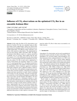Influence of CO2 observations on the optimized CO2 flux in an