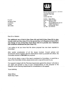 Hither Green planning letter