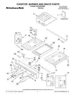 COOKTOP, BURNER AND GRATE PARTS