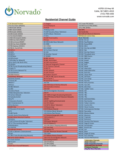 Residential Channel Guide