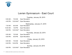 Levien Gym Schedule - Dodge Fitness Center