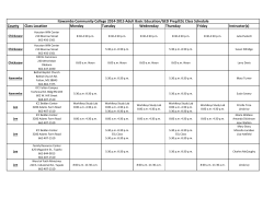 ABE/GED/ESL Classes and Locations ()