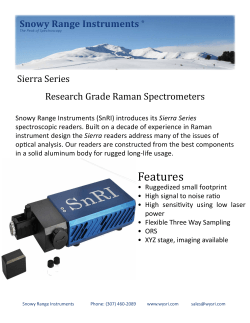 Download Sierra Brochure - Snowy Range Instruments