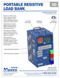 X30 Load Bank, 30/1 kW - Mosebach Manufacturing Company