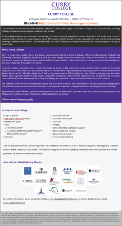 CURRY COLLEGE - BlackBeltHelp