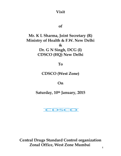 Vist to west zone Mumbai on 10 January 2015