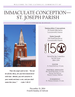 IMMACULATE CONCEPTION&mdash; ST. JOSEPH PARISH