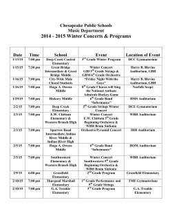 to download the schedule - Chesapeake Public Schools