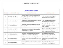 ACADEMIC YEAR 2014-2015 - Easwari Engineering College