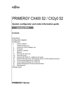 Configurator PRIMERGY CX400 S2