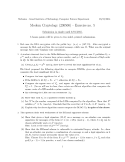 Modern Cryptology (236506) – Exercise no. 5