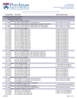 AAV (Adeno-associated) Viral Vectors For Neuroscience