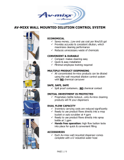 AV-MIXX WALL MOUNTED DILUTION CONTROL SYSTEM