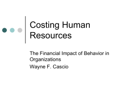 Costing Human Resources