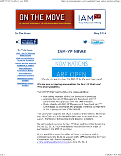 IAM-YP On The Move: May 2014