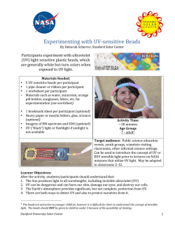 Experimenting with UV-‐sensitive Beads