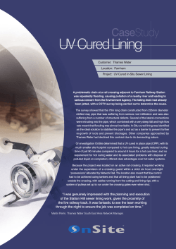 Case study: UV cured lining