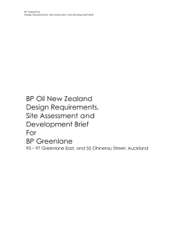 BP Oil New Zealand Design Requirements, Site