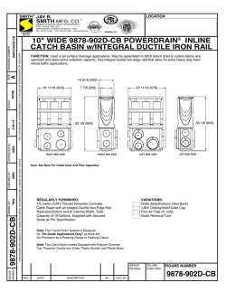 9878-902D-CB 10" Wide Powerdrain&reg; Inline Catch Basin with
