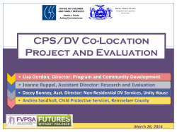 CPS/DV Co-Location Project and Evaluation