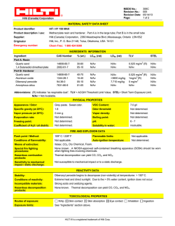 Hilti (Canada) Corporation MSDS No.: 306C Revision No.