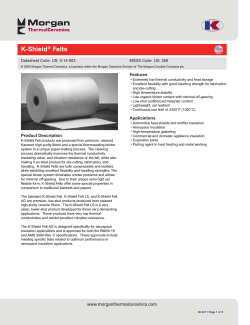 K-Shield® Felts - Thermal Ceramics, Inc.