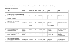 Winter term 2014/15 at TUM